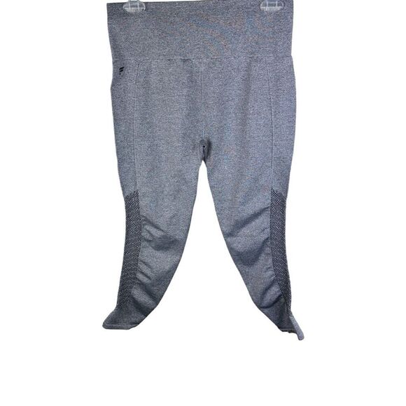 Fabletics Seamless Lazer Cut Out High Rise Athletic Leggings Gray Large - Picture 2 of 5